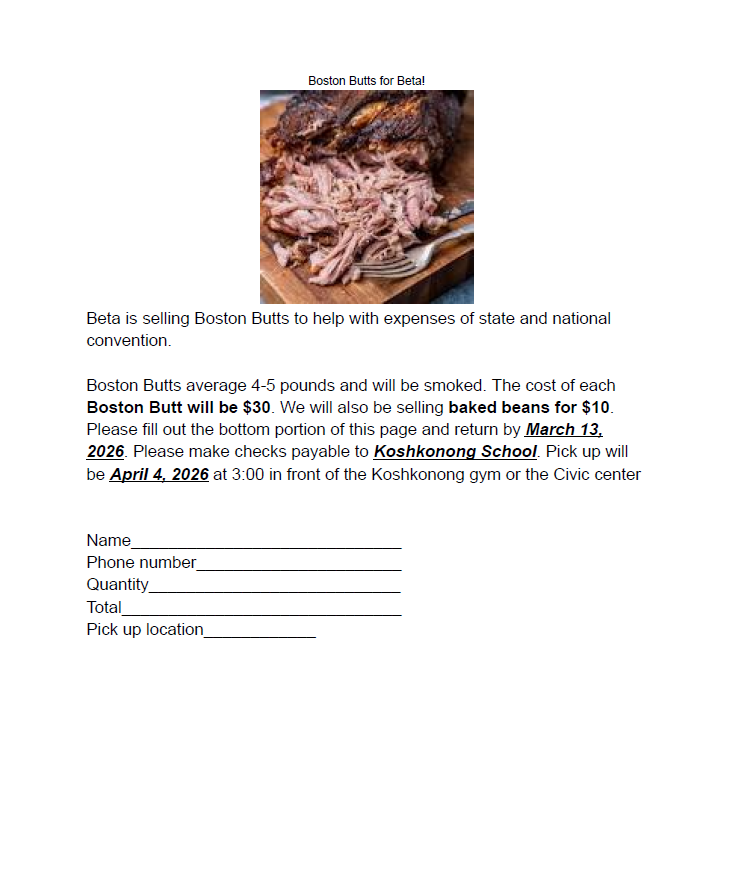 Beta Fundraiser Boston Butts