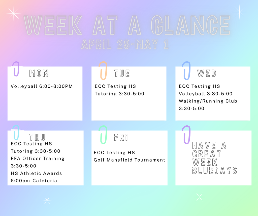 Week at a Glance