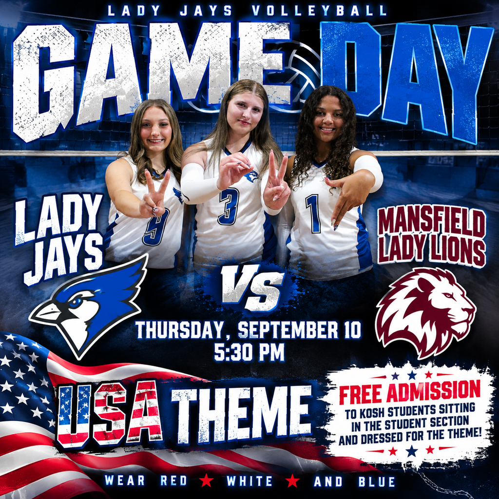 Game Day, Volleyball Varsity Only v. Mansfield, home, 5:30pm