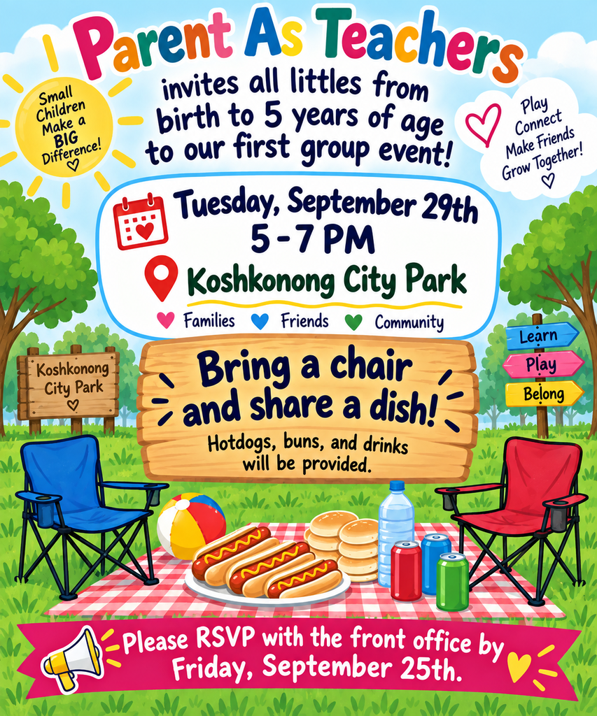 PAT 📅 Tuesday, September 29 ⏰ 5:00–7:00 PM 📍 Koshkonong City Park