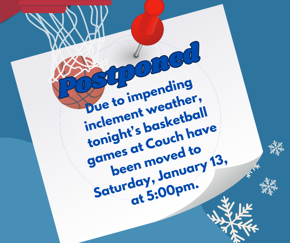 Basketball with Couch postponed