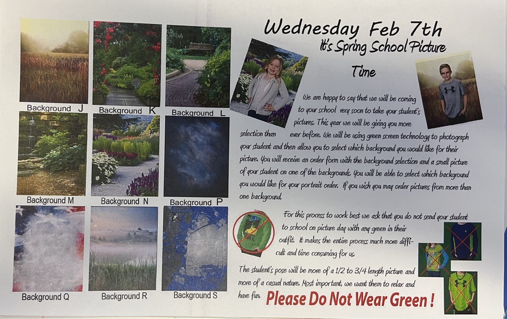 Picture Day Wednesday, February 7
