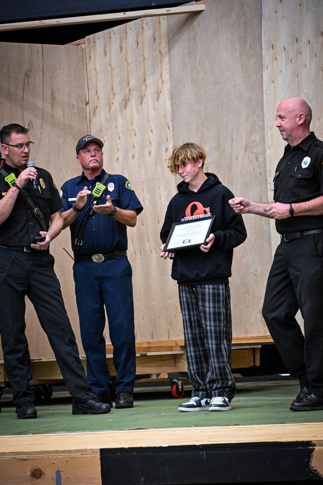 Skylar Delaunay Presented with Citizen Life Saving Award from Clackamas Fire District