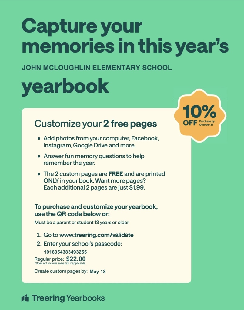 Order your yearbook and save 10%