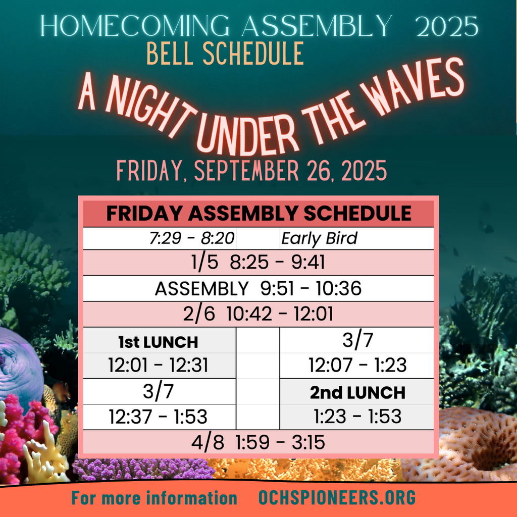 homecoming assembly  bell schedule