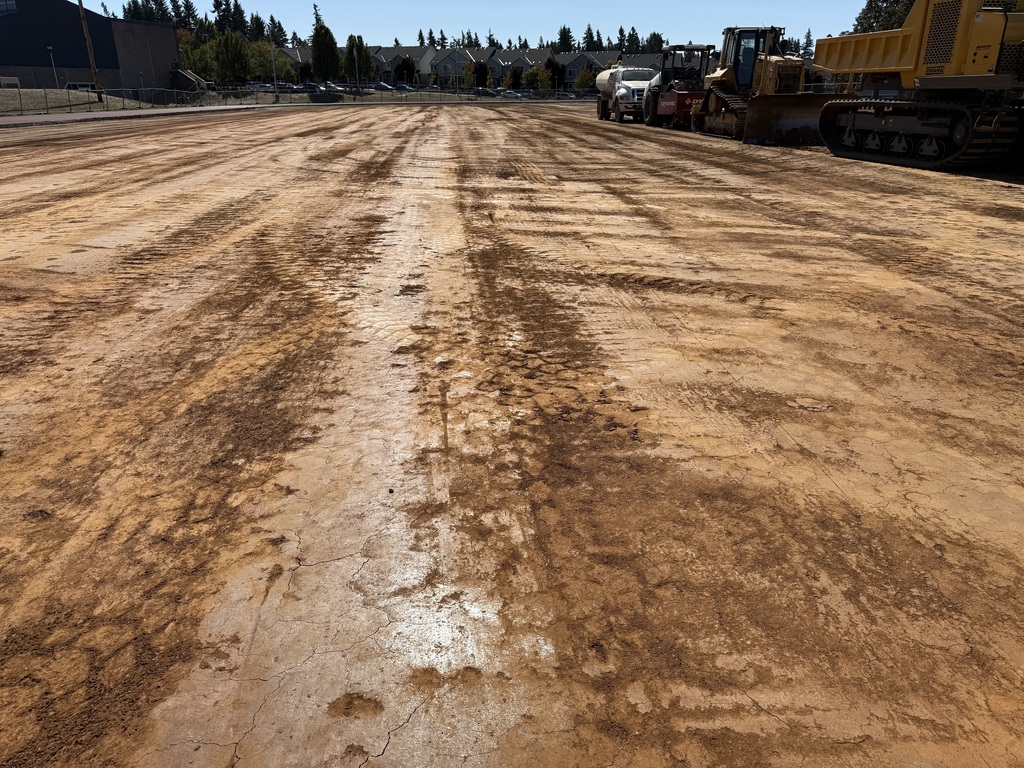 Crews working on OCHS Fields and Grounds Turf Projects