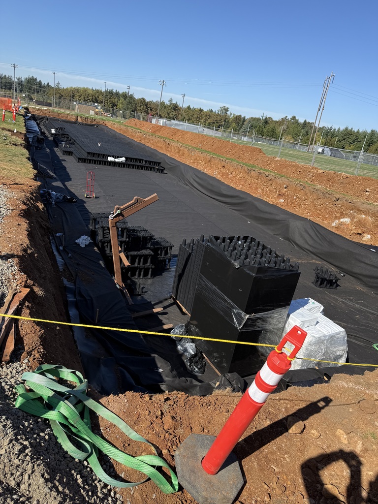 Crews working on OCHS Fields and Grounds Turf Projects