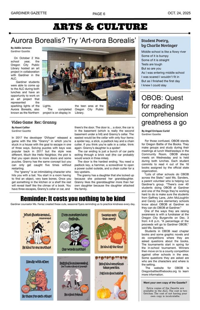 Gardiner Gazette - various  articles