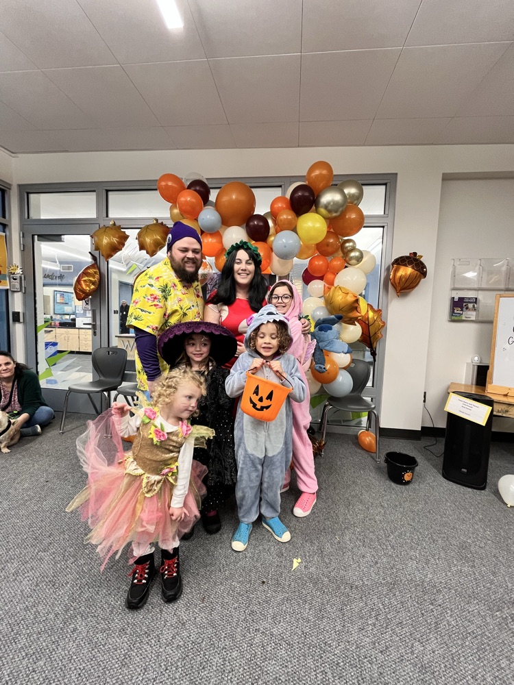 Children in Halloween costumes 