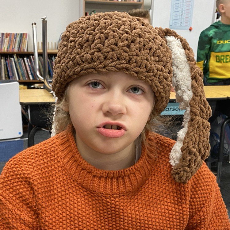 Students in hats and crazy hair.