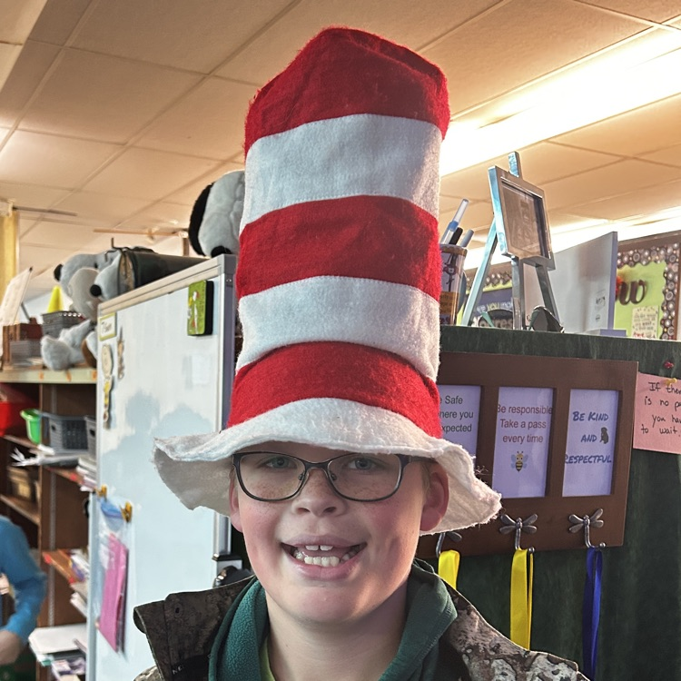 Students in hats and crazy hair.