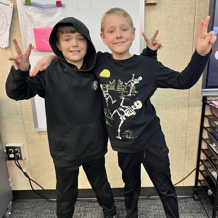 Students wearing black.