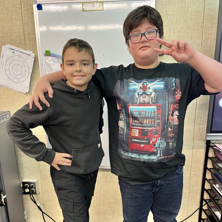 Students wearing black.