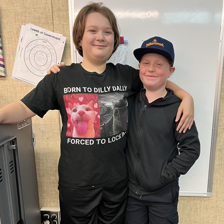 Students wearing black.