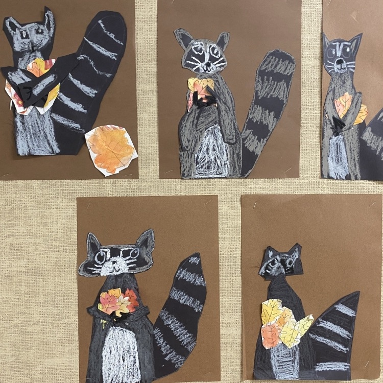 Fall Raccoon Art 