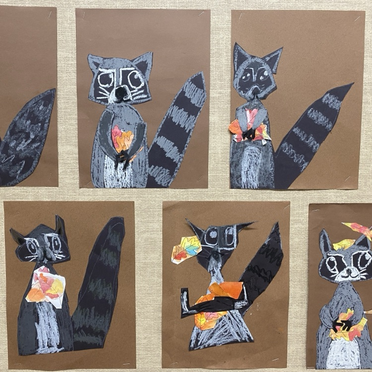 Fall Raccoon Art 