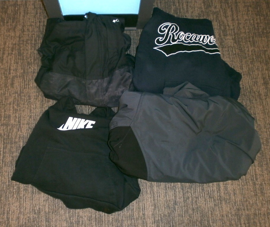 Black Nike hoodie, Rocawen black hoodie, black/gray jacket, grey/black jacket