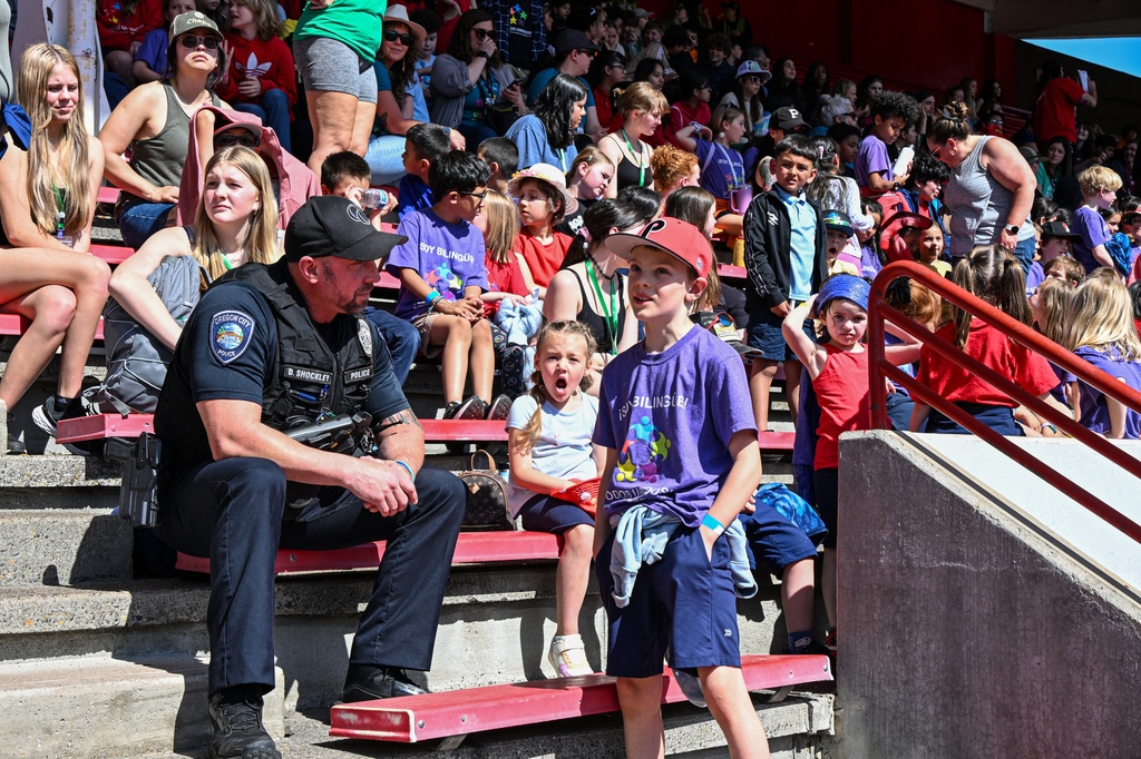 Shockley with students