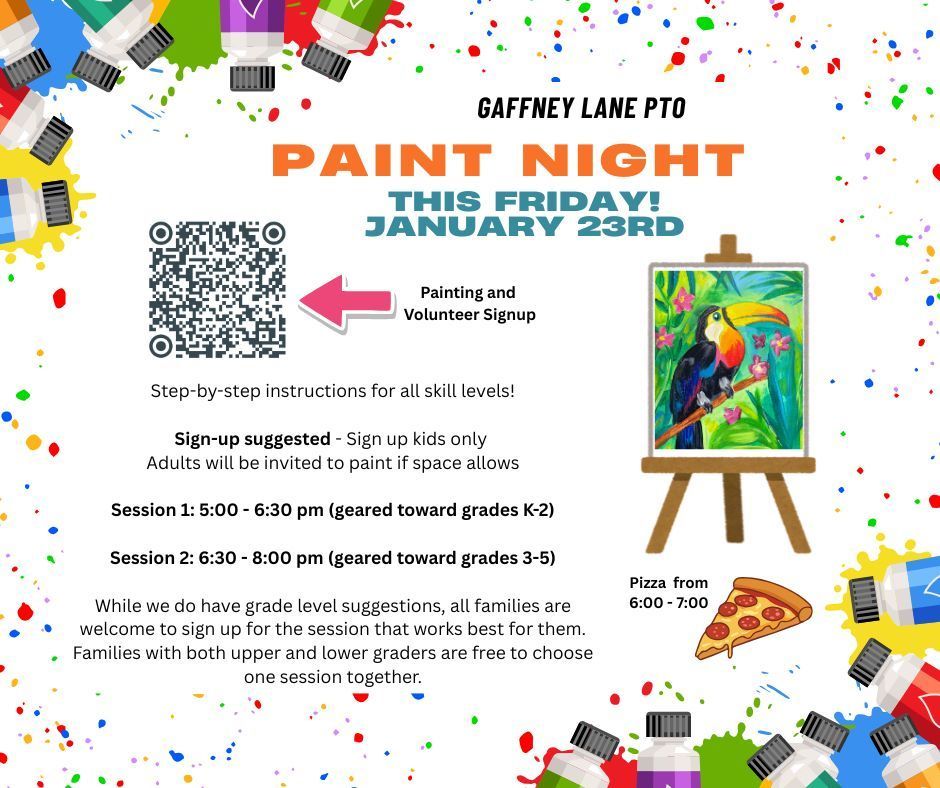 Paint night this Friday, January 23rd