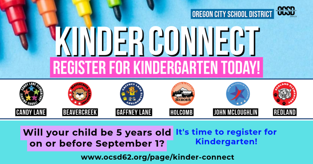 Kinder Connect Register for Kindergarten today! 