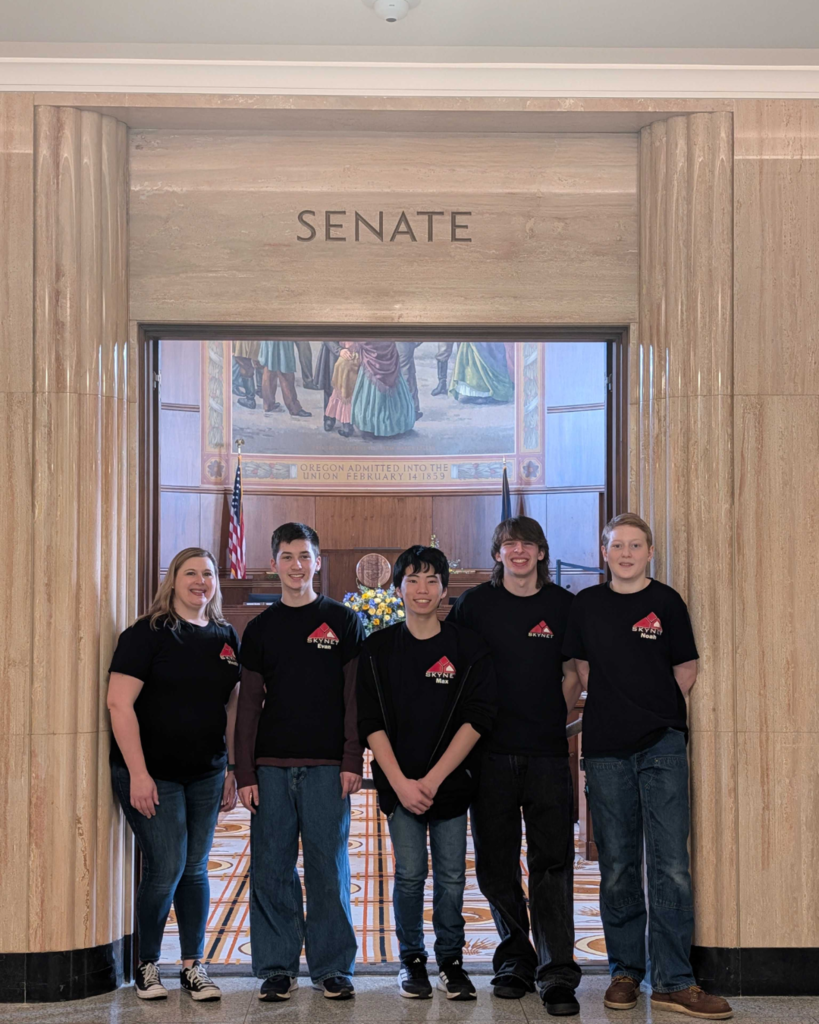 Robotics Skynet Team 2550 went to the Oregon Capitol to speak with our state legislators!