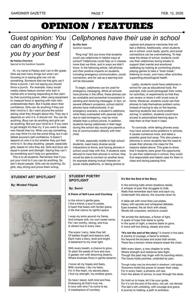 Gardiner Gazette - various  articles - page 7