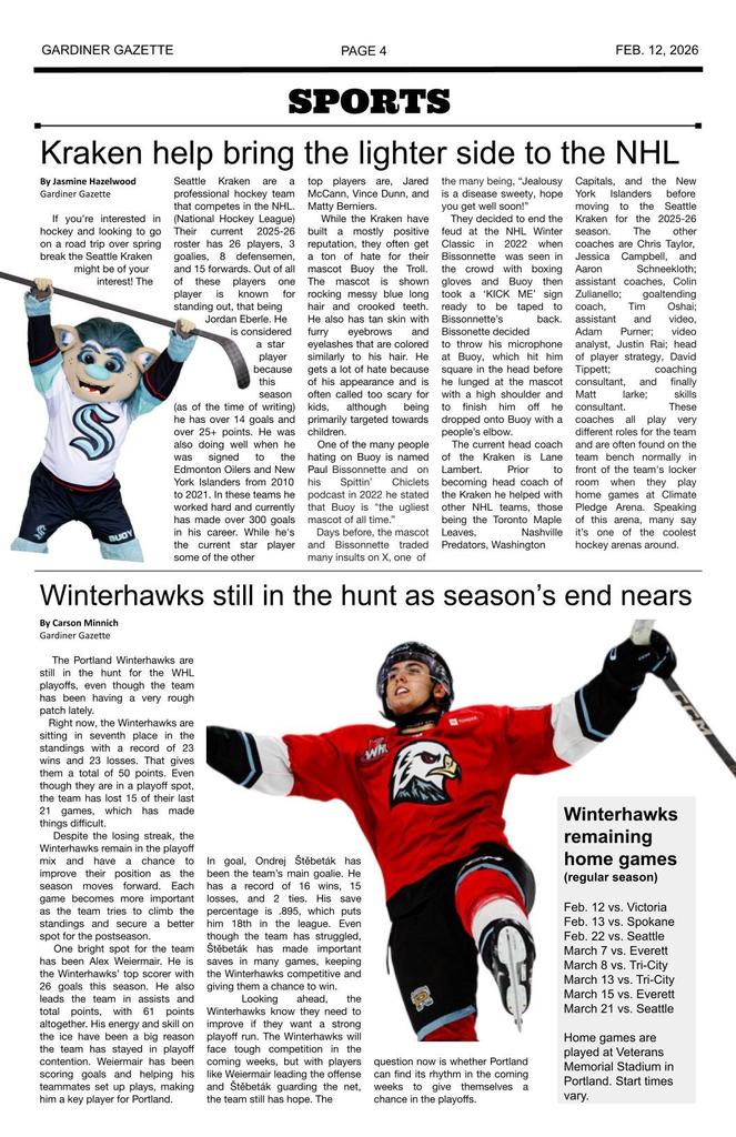 Gardiner Gazette - various  articles - page 4