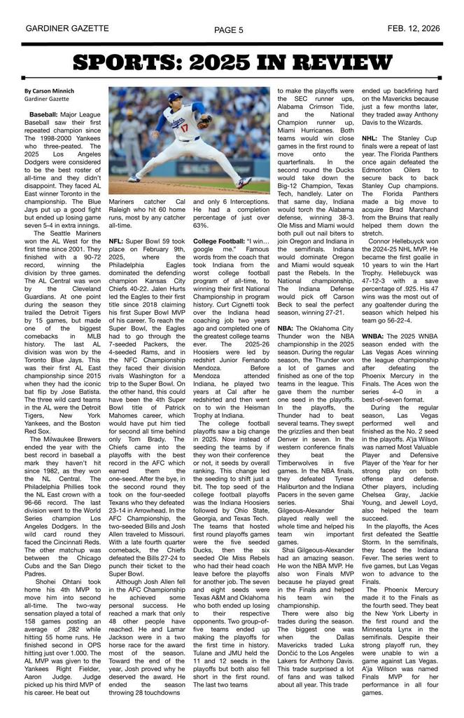 Gardiner Gazette - various  articles - page 5