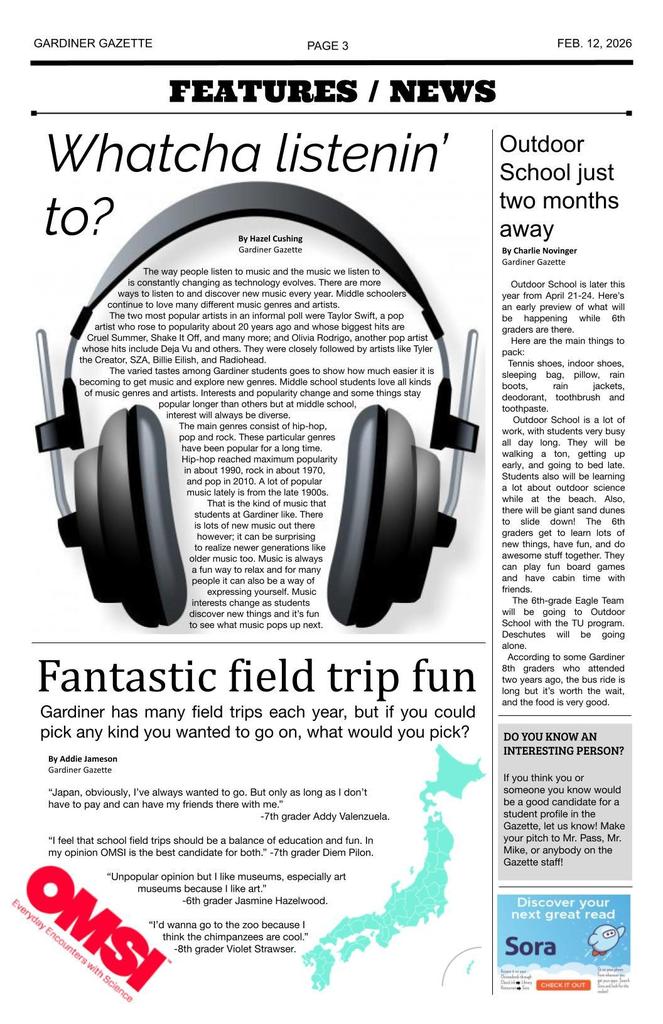 Gardiner Gazette - various  articles - page 3