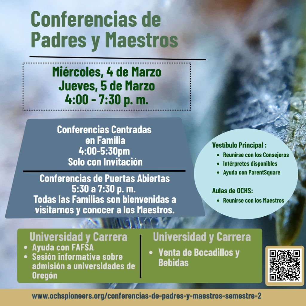 parent teacher conferences in March 2026