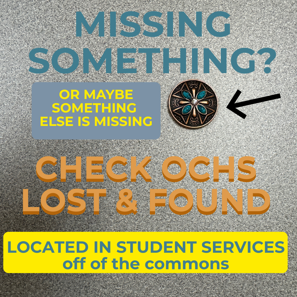 missing items can be inquired at student services off of the commons