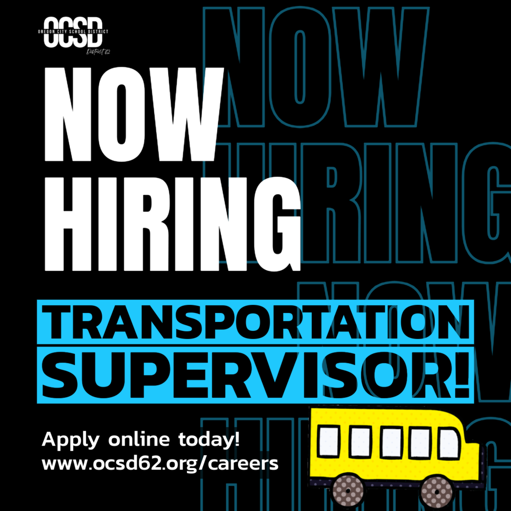 Now Hiring, transportation supervisor