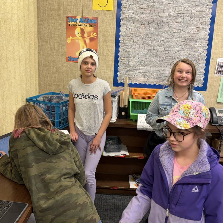 Students work on social skills project.