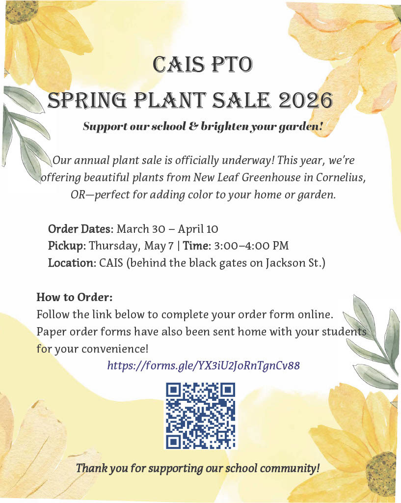 How to Order: Follow the link below to complete your order form online. Paper order forms have also been sent home with your students for your convenience! https://forms.gle/4ME9myNShRLMpZ3G9