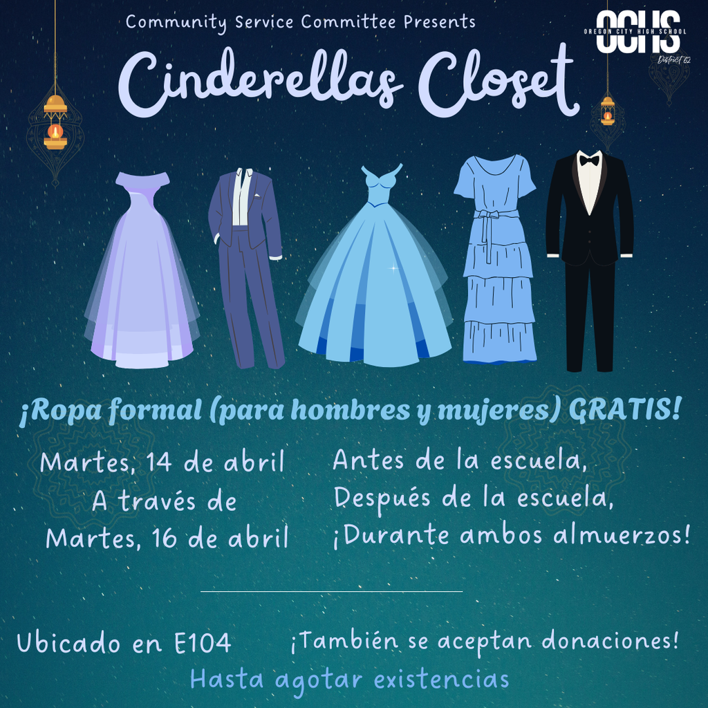 cinderella closet april 14-16
