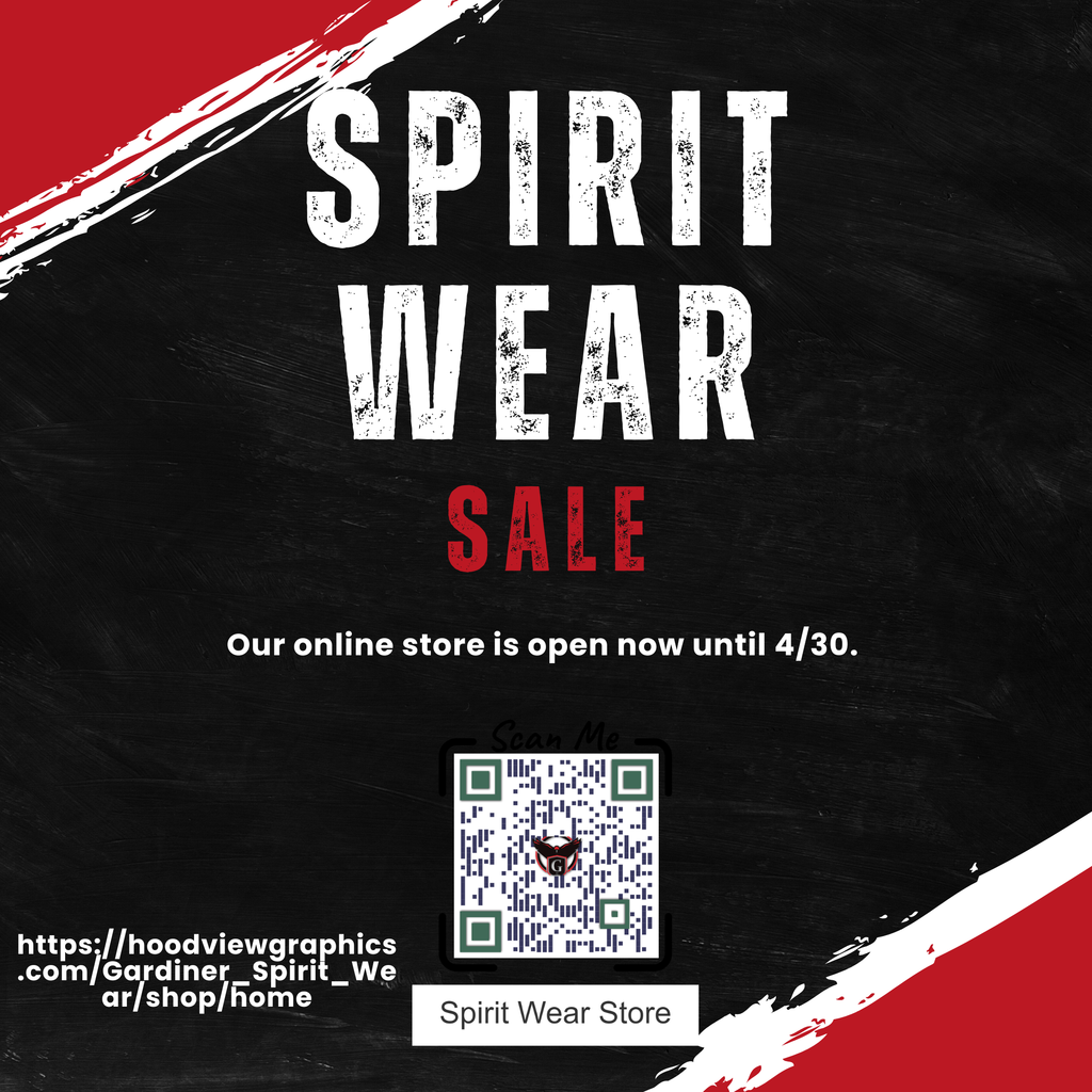 Spirit Wear sale  Our online store is open now until 4/30.