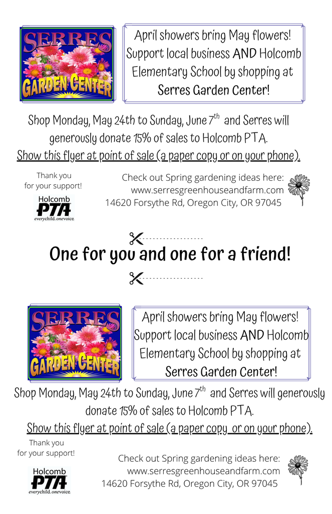 Serres Nursery flyer