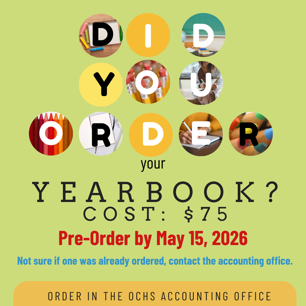 yearbook order due by May 15