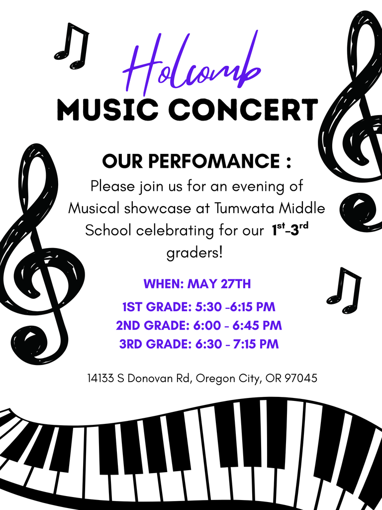 Holcomb Music Performance for 1st - 3rd grade