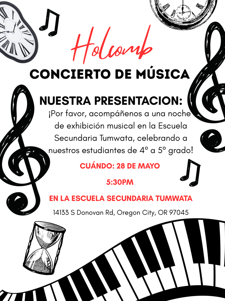 Holcomb Music Performance for 4th - 5th grade Spanish