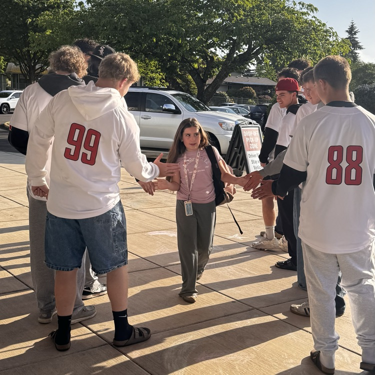 OCHS Baseball team greets students 