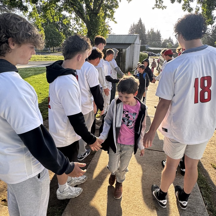 OCHS Baseball team greets students 