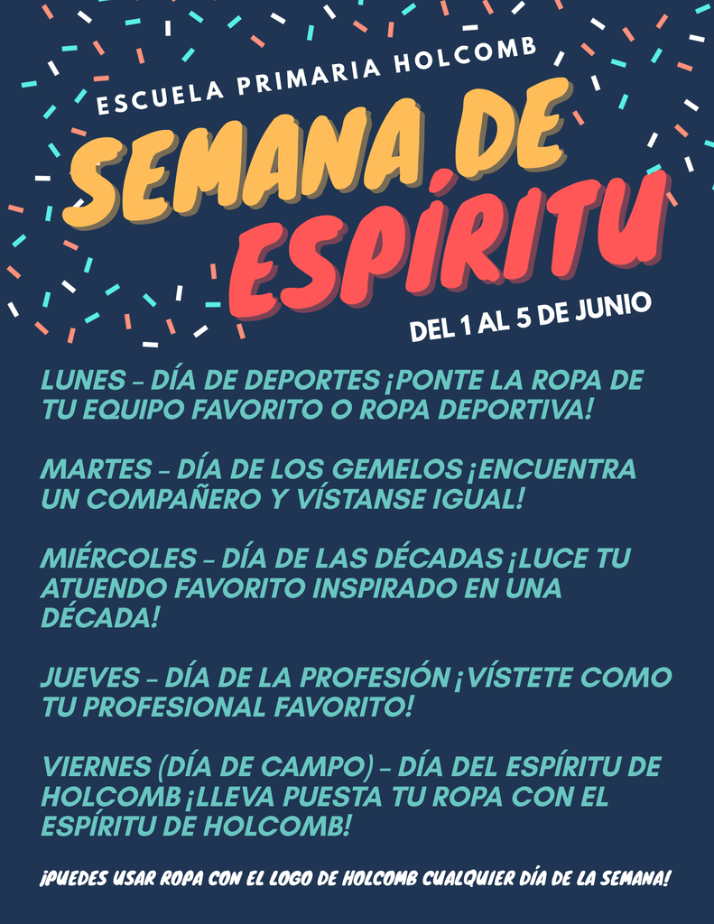 Spirit Week - Spanish