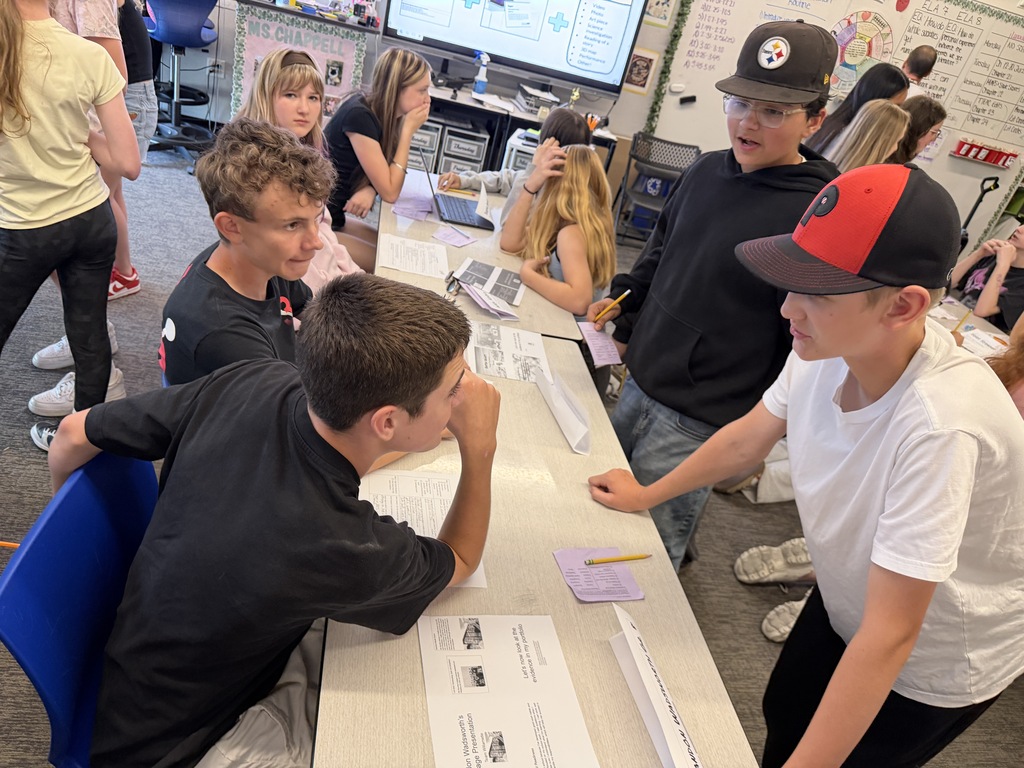 students doing presentations