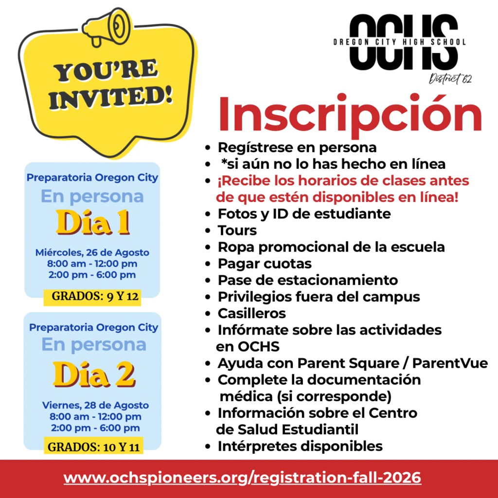 in person registration spanish