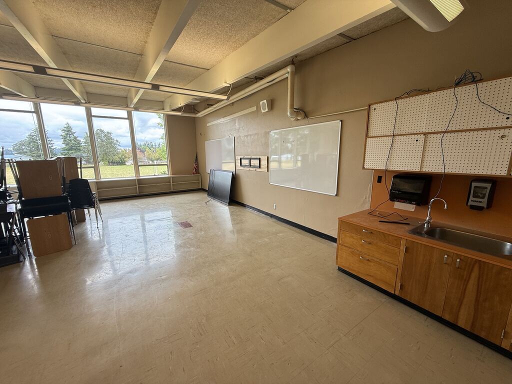 Empty classroom.