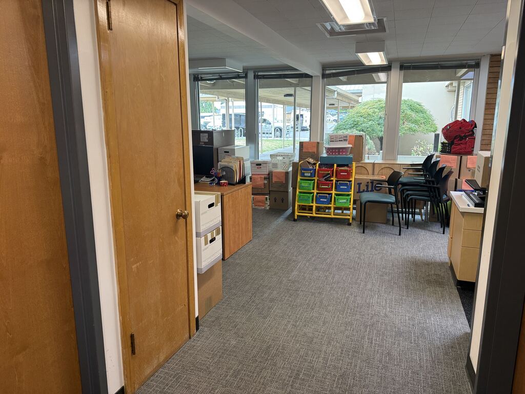 Room with supplies that were moved over from Candy Lane.
