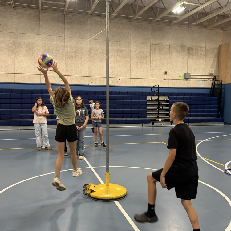 Students learn the recess rules in PE.
