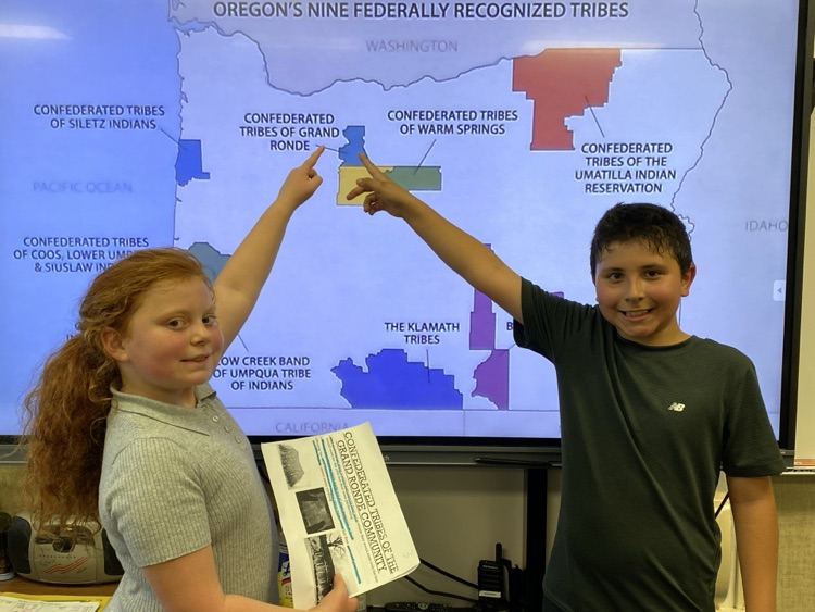 Students speak about the 9 Federally Recognized Confederated Tribes of Oregon 