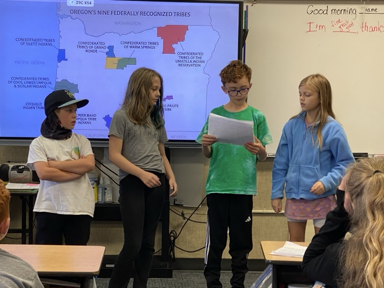 Students speak about the 9 Federally Recognized Confederated Tribes of Oregon 